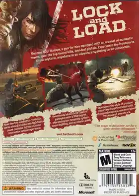 Wet (USA) box cover back